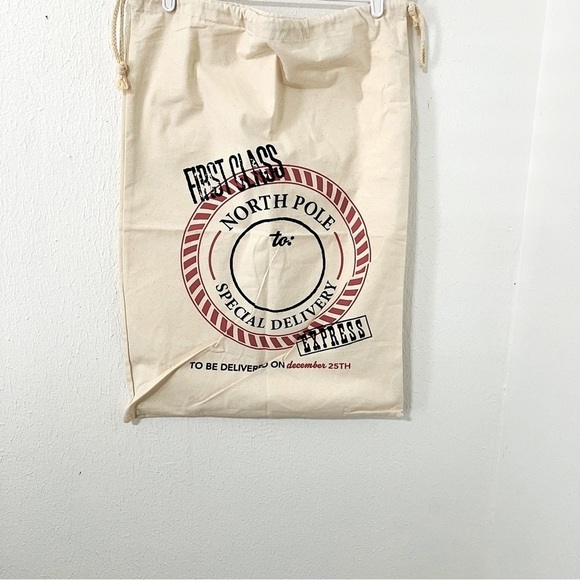 Canvas Santa Sack, 19.7 X 27.6 Inch Large Santa Bags For Gifts Christmas NWOT - Picture 2 of 4